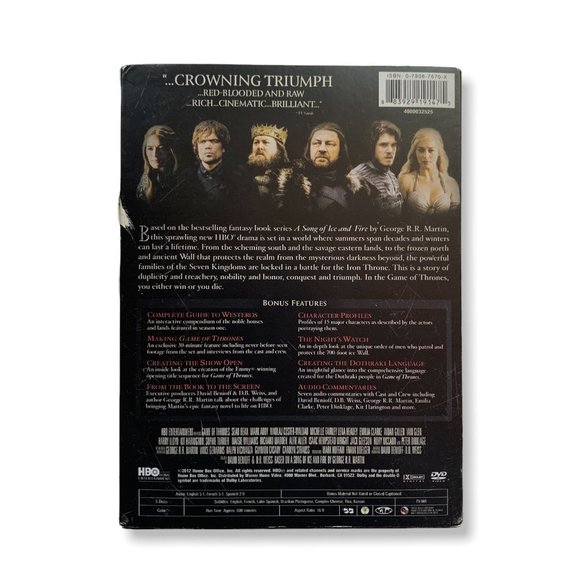 🍁2/$30🍁Game of Thrones: The Complete First Season - DVD, 5-Disc Set - Picture 2 of 6